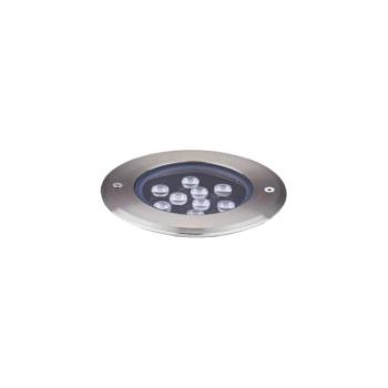 Ideal Lux- LED Taposólámpa FLOOR LED/12W/230V átm. 14 cm CRI 90 IP67 króm 255682 kép