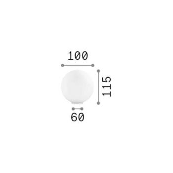 Ideal Lux Mapa asztali lámpa, Ø 10 cm, opál üveg, fehér, gömb alakú kép