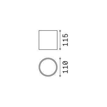 IDEAL LUX mennyezeti világítás Gun, kávébarna, fém, IP55, GU10 kép