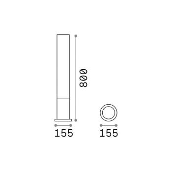 Ideal Lux ösvény világítás Edo round, antracit, GX53 kép