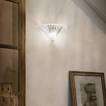 Ideal Lux Santa fali lámpa, szélesség 39 cm, átlátszó, üveg kép