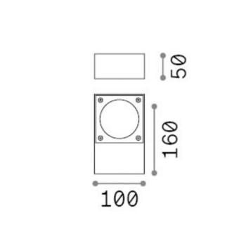 IDEAL LUX Sirio kültéri fali lámpa, antracit, szélesség 10 cm, fém kép