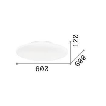 Ideal Lux Smarties mennyezeti lámpa, opál üveg, Ø 60 cm kép