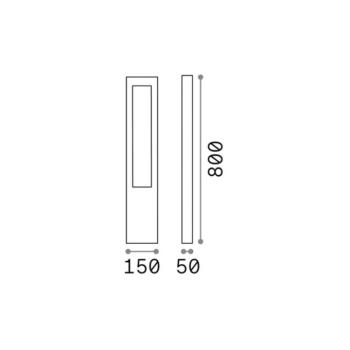 Ideal Lux Vega ösvényvilágítás, barna, alumínium, magasság 80 cm kép
