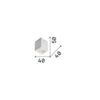 Ideális Lux LED-es downlight Dot Square fekete alumínium 3,000 K kép