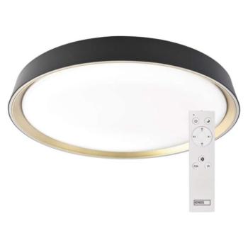 ILVI LED-es felületre szerelhető lámpa, kör alakú, 45 W, fényerő-szabályozás + CCT, feket, 2700, 220-240V, CRI> 80, IP20, EMOS, ZM5119 kép