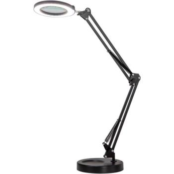 IMMAX LED ZOOM dimmelhető asztali lámpa nagyítóval, 12 W/5 V, fekete kép