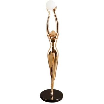 IMMAX SILUETTE Human WOMAN - 80 cm - socha, stojací lampa, sklolaminát, rose gold, 1xG9 kép