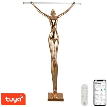 IMMAX SILUETTE Linea 180 cm – socha stojací SMART LED 16 W, lampa, sklolaminát, rose gold kép