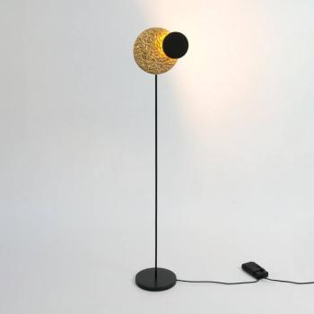 INFINITY TERRA LED álló lámpa, fekete/arany, magasság 132 cm, fém