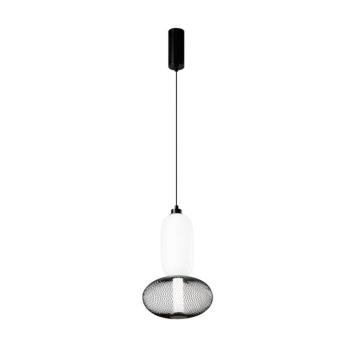 INKAS LED lógó lámpa, magasság 41 cm, fekete, üveg/fém, CCT kép