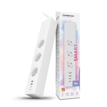 Intelligens elosztó , beltéri , fogyasztásmérő konnektor , 3 utas , USB , WIFI , TUYA , Modee kép