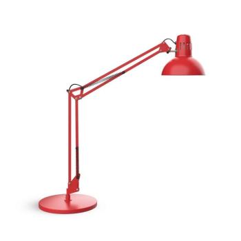 Irodai világítás MAULstudy, piros, acél, magasság 49 cm