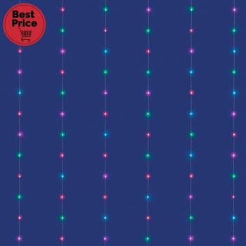 iSparkle LEDS120CV-2 micro LED-es fényfüggöny, 2×2 m / 120 db RGB LED, applikációval vezérelhető, smart, kül- és beltéri kivitel kép