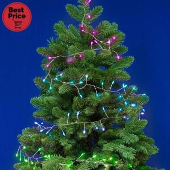 iSparkle LEDS120V-C micro LED-es cluster fényfüzér, 3 m / 120 db RGB LED, applikációval vezérelhető, smart, kül- és beltéri kivitel kép