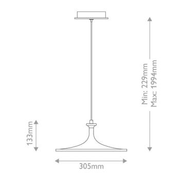 Issa LED lógó lámpa, arany színű, Ø 31 cm, fém, dimmelhető