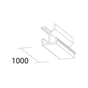 Ivela fedél SQUARE 48 V sín, fehér, hossz 100 cm kép