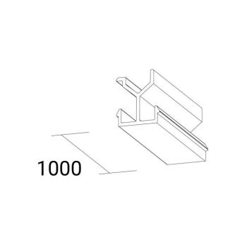 Ivela fedél SQUARE 48 V sín, fekete, hossz 100 cm kép