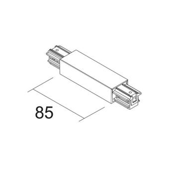 Ivela Középső tápellátás SQUARE 48 V, fekete, műanyag