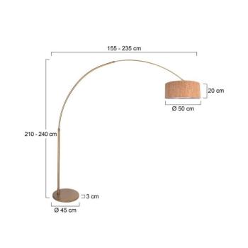 Íves álló lámpa Sparkled Light bronz/barna 240 cm, parafa kép