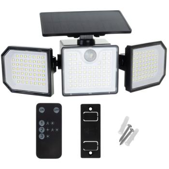 Izoxis 24633 Solar 167 LED világítás PIR mozgás- és szürkületérzékelővel, IP65, 500 lm, 1800 mAh kép