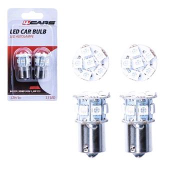 Izzó 13 SMD LED 5050 12V BA15S 1,5W, 2 db – PIROS – 96832 kép
