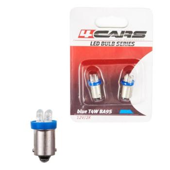 Izzó 4LED 12V BA9S kék, 2 db – 92698 kép
