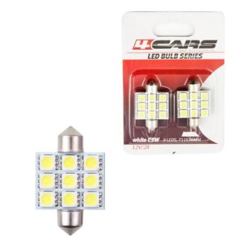 Izzó 9LED 12V FESTOON 5050SMD T11×36 mm, 2 db – 92490 kép