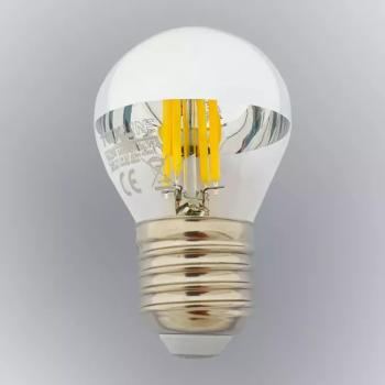Izzó FL LED P45 5W E27 4200K Half Silver kép