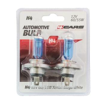 Izzó H4 12V 60/55W Xenon hatású Mega White 2 db, E-jeles – 95002 kép