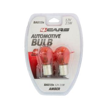 Izzó S25 21W BAU15s, 2 db, narancssárga PY21W – 94975 kép