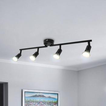 Jade mennyezeti világítás, fekete, 4 izzós, GU10 LED, 3 000 K