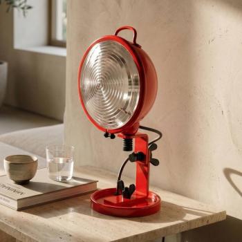 Jeep asztali világítás, piros, magasság 34 cm, fém, üveg, E14 kép