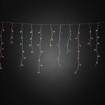 „Jégeső” LED-fényfüggöny, színes gömbök, 200 db kép