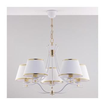 Jupiter 2084 - láncos csillár SAMBA 5xE27/15W/230V fehér/arany 2084 kép