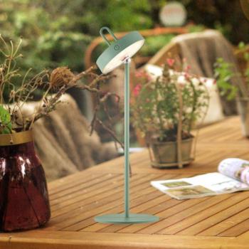 JUST LIGHT. Amag LED-es újratölthető asztali lámpa, zöld, vas, IP44 kép