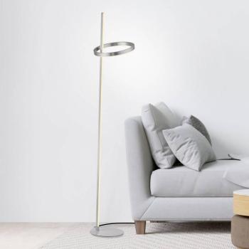 JUST LIGHT. LED álló lámpa Ritus ezüst vas fényerőszabályozó 3000 K kép
