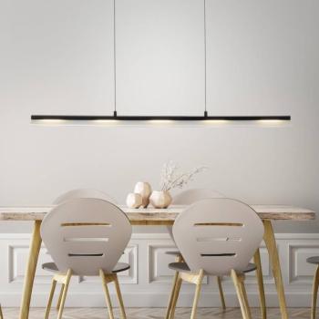 JUST LIGHT. LED-es függőlámpa Nele, fekete, vas, üveg kép
