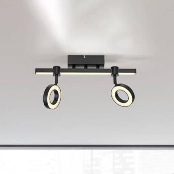 JUST LIGHT. LOLAsmart Bileda LED mennyezeti lámpa, 2 izzós, fekete kép
