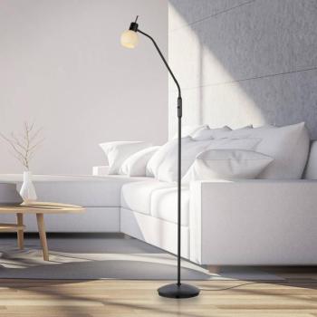 JUST LIGHT. Loki állólámpa, fekete, vas, üveg kép