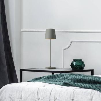 Kaami LED újratölthető asztali lámpa, fényerőszabályzó, szürke matt kép