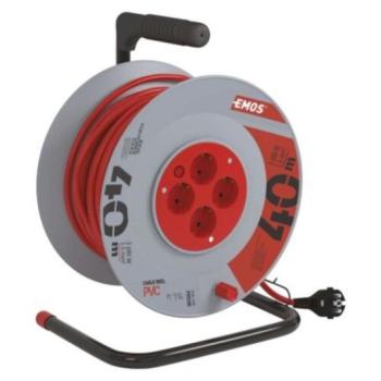 Kábeldob 40 m, 4 aljzat, narancssárga, PVC, 230 V, 1,5 mm2, 230V, IP20, EMOS, P09240 kép