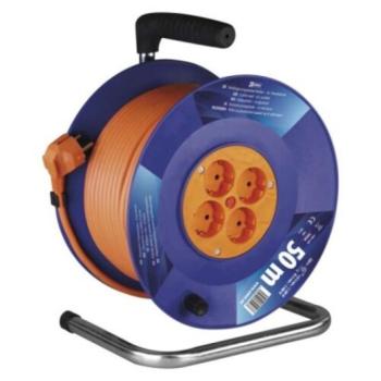 Kábeldob 50 m, 4 aljzat, narancssárga, PVC, 230 V, 1,5 mm2, 230V, IP20, EMOS, P09250 kép