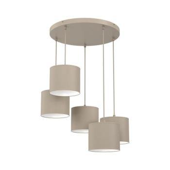 Kábelen függesztett csillár ARDEN 5xE27/15W/230V átm. 58 cm bézs 4232 kép