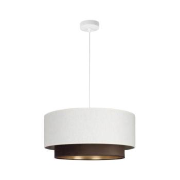 Kábelen függesztett NATIA csillár 1xE27/60W/230V, átm. 45 cm, fehér/barna H0202 kép