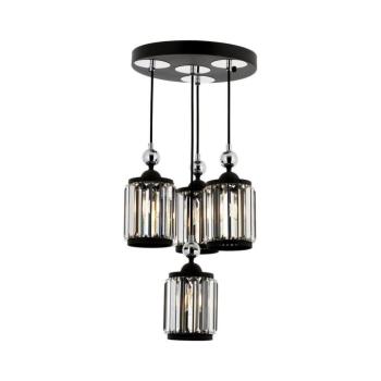 Kábelen függő CRYSTALLINE csillár 4xE27/40W/230V fekete 301AUR1274 kép