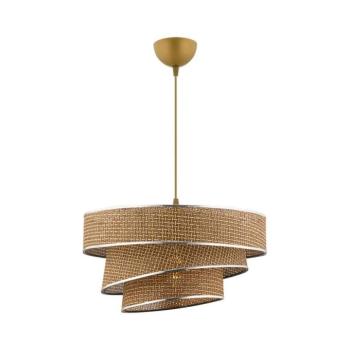 Kábeles csillár COUPER 1xE27/60W/230V barna/fényes króm 390FLH2417 kép