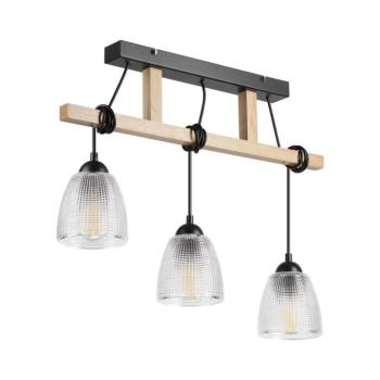 Kábeles csillár LEANDRA 3xE27/15W/230V tölgy/fekete LM-3.300/DĄB kép