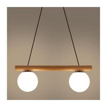 Kábeles csillár WOODSTOCK 2xE27/15W/230V fa/fekete W-KM 8020/2 BK+SOSNA kép