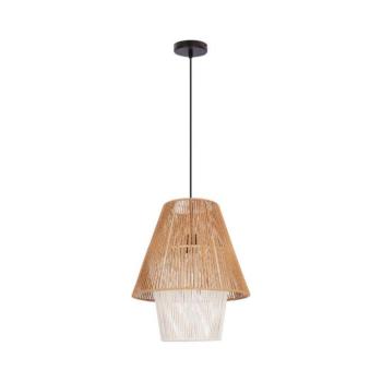 Kábeles függőlámpa AFRICA 1xE27/40W/230V átm. 40 cm barna/krémszínű 31-26880 kép